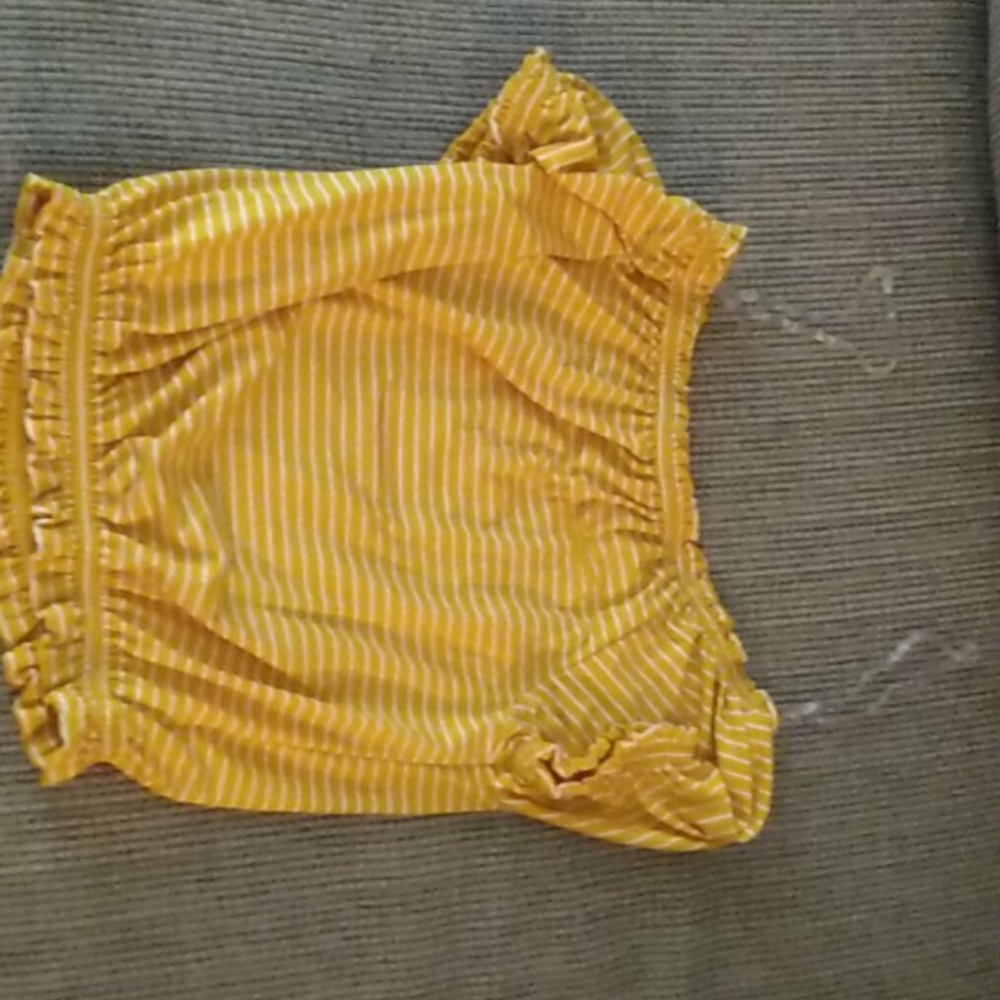 Yellow and white striped shirt